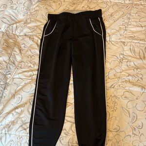 Gymshark Black Track Pants with White Accents